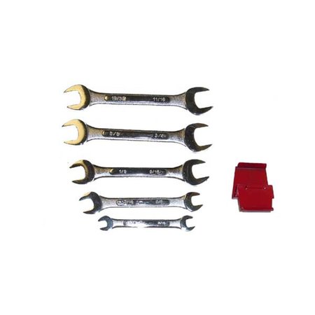 TOTALTOOLS 5 PC WRENCH SET .25 in..63 in. with CLIP TO2539317